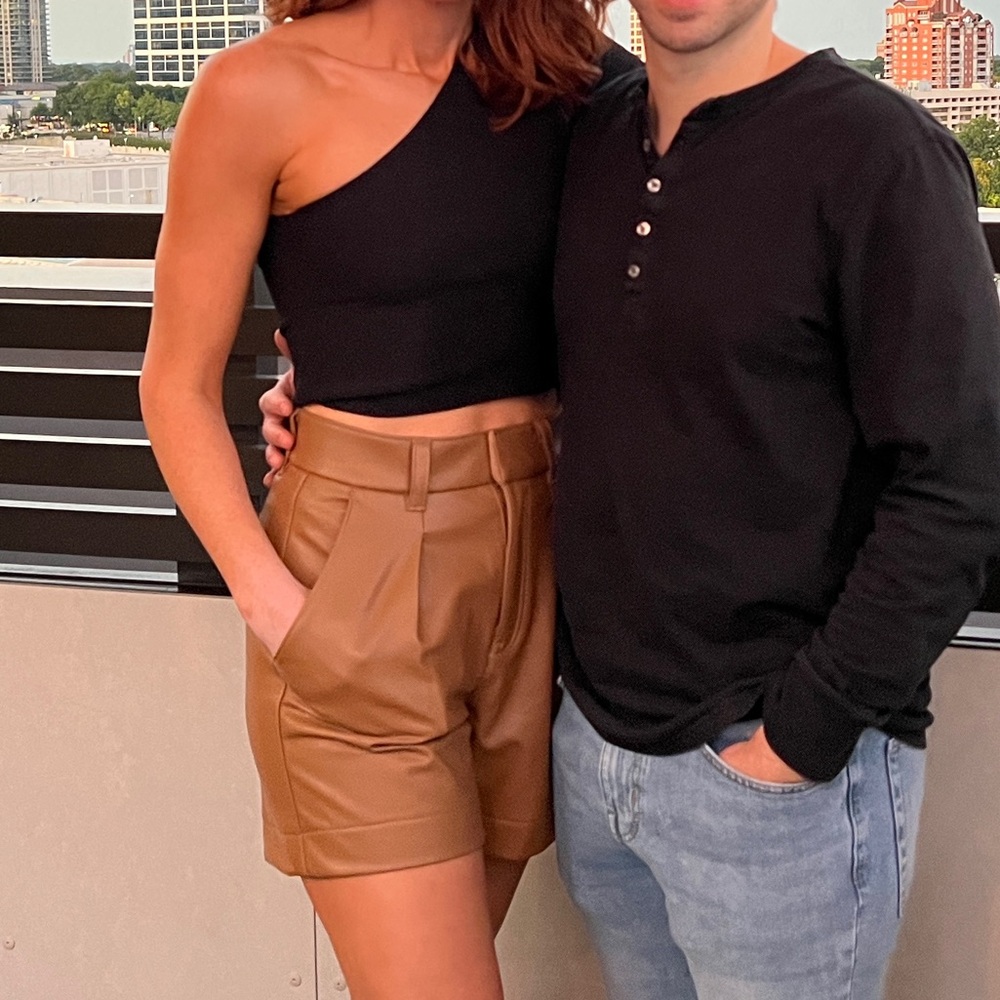 Abercrombie black One Shoulder top